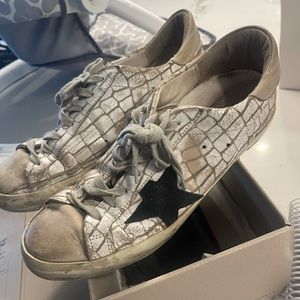 Golden Goose White Skate Superstar Sneakers